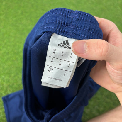 00s Adidas Football Shorts Blue Medium