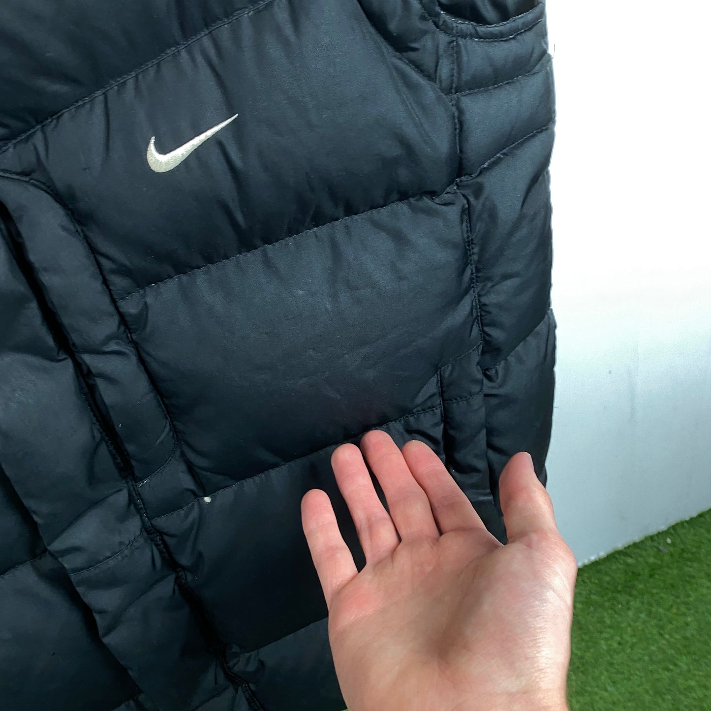 00s Nike Puffer Gilet Jacket Black Small