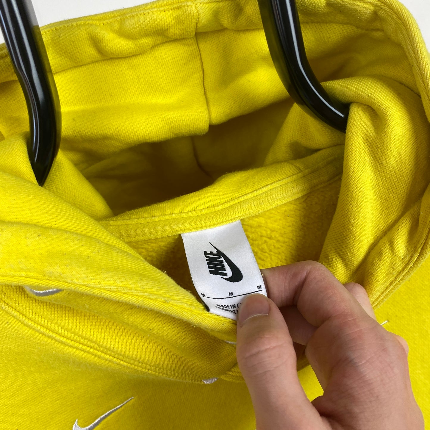 00s Nike NRG Swoosh Hoodie Yellow Medium