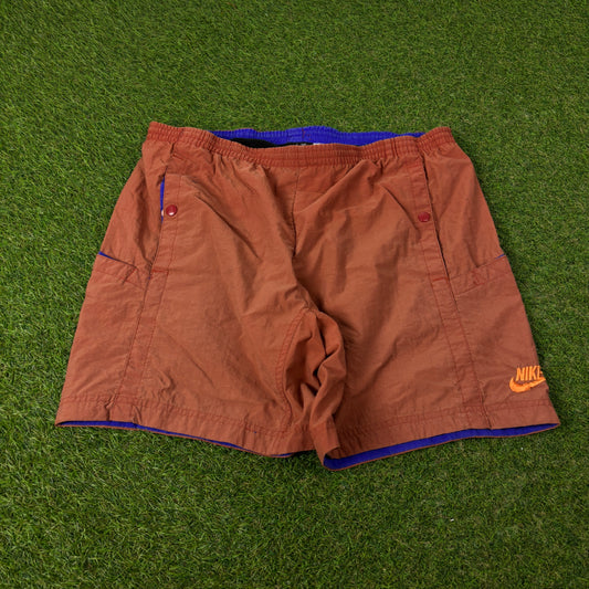 90s Nike ACG Multi Pocket Shorts Orange Medium