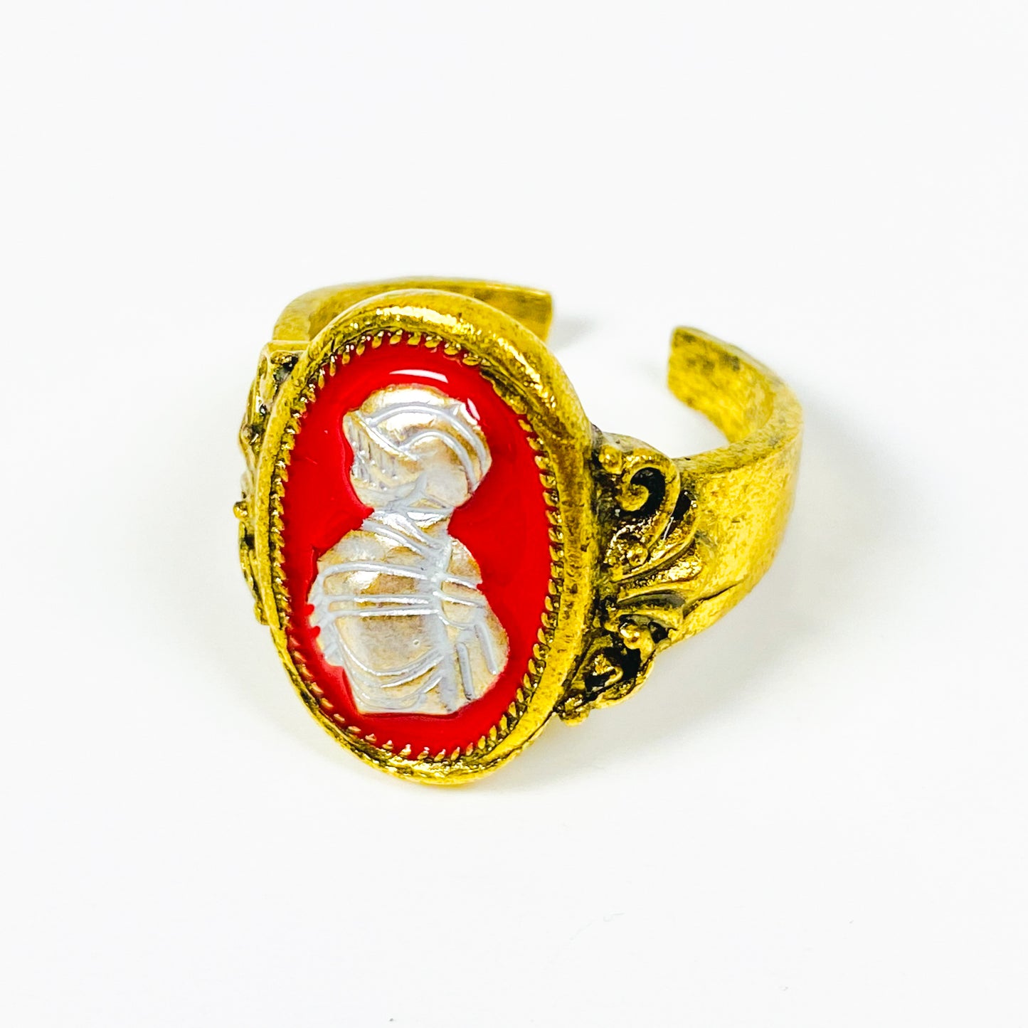Antique Portait Ring Gold Adjustable