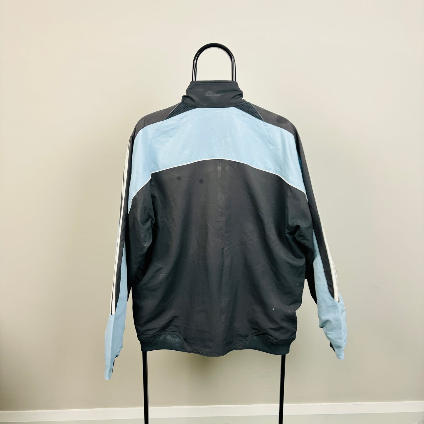 00s Adidas Windbreaker Jacket Blue Large