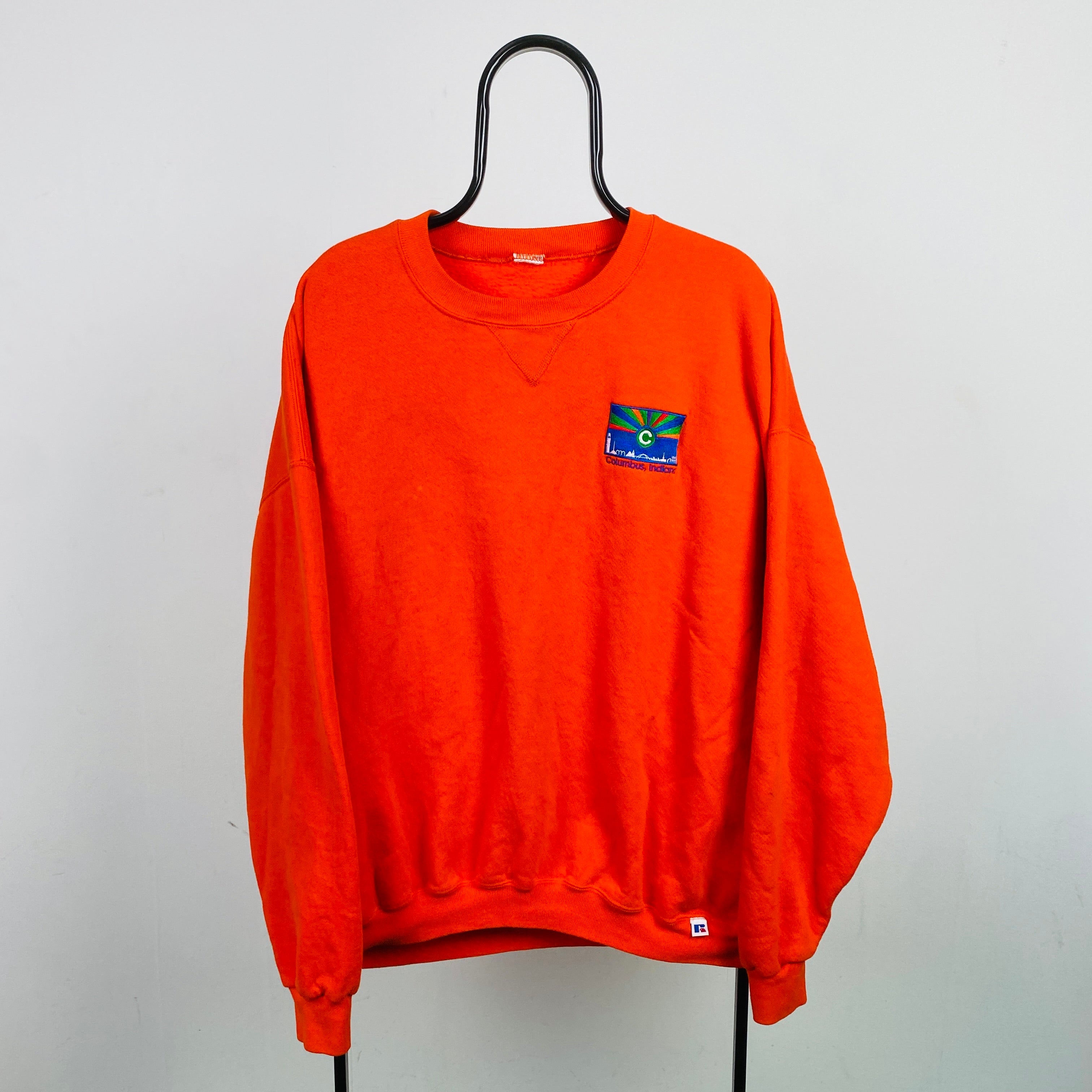 Retro Russell Athletic Indiana Sweatshirt Orange XXL
