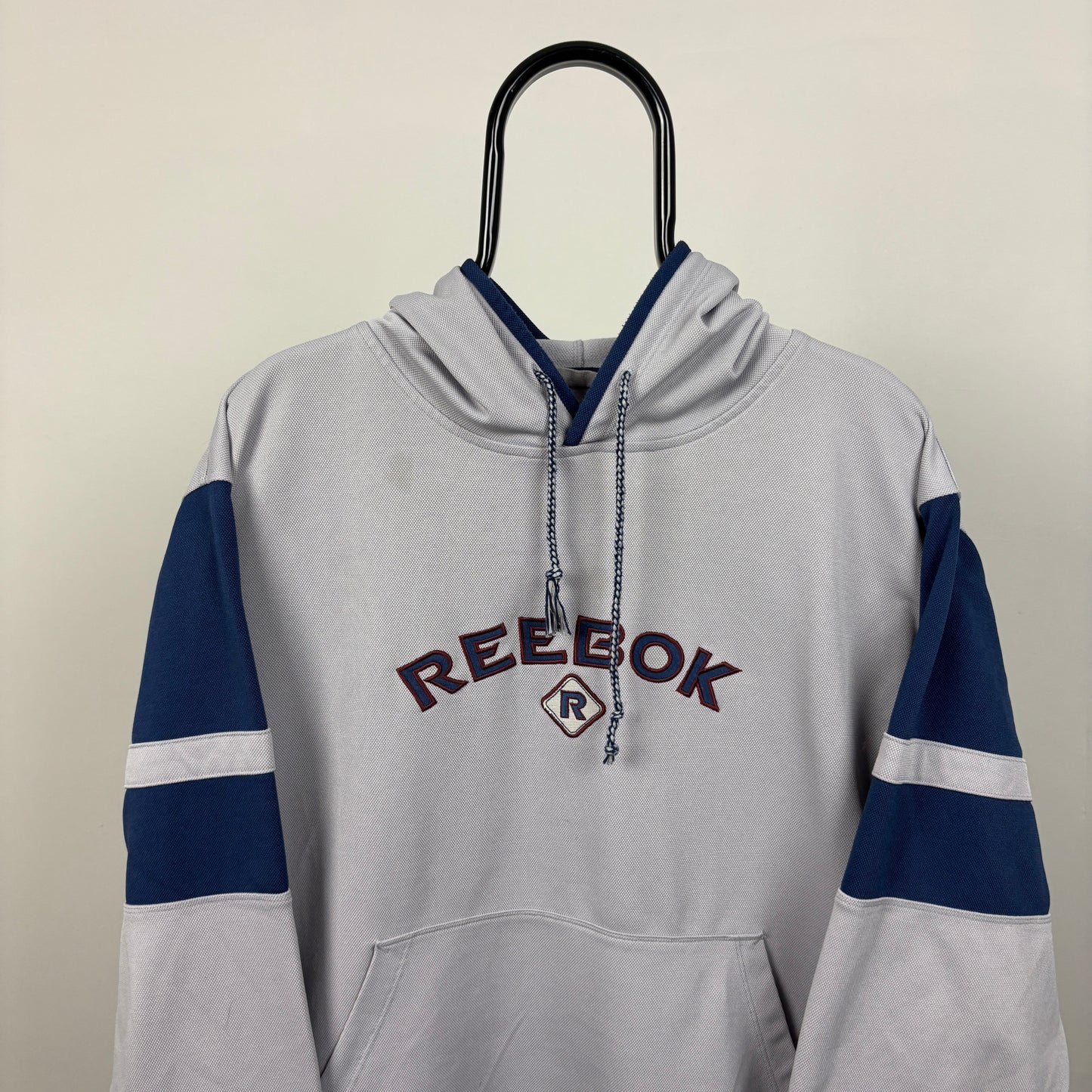 00s Reebok Hoodie Grey Medium