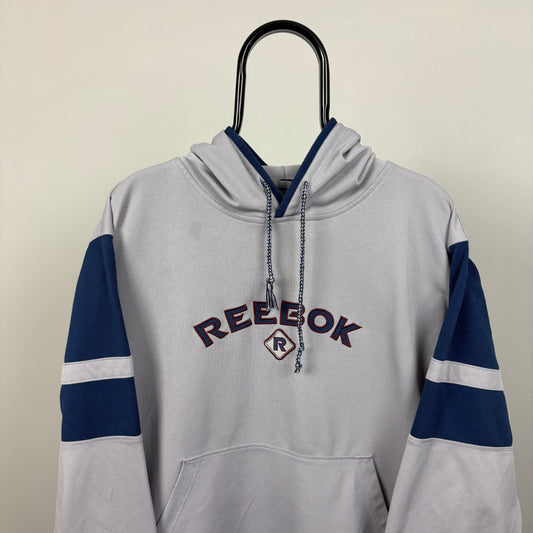 00s Reebok Hoodie Grey Medium