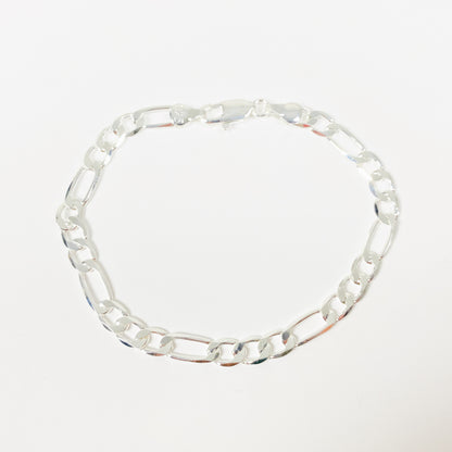 Figaro Chain Bracelet .925 Silver