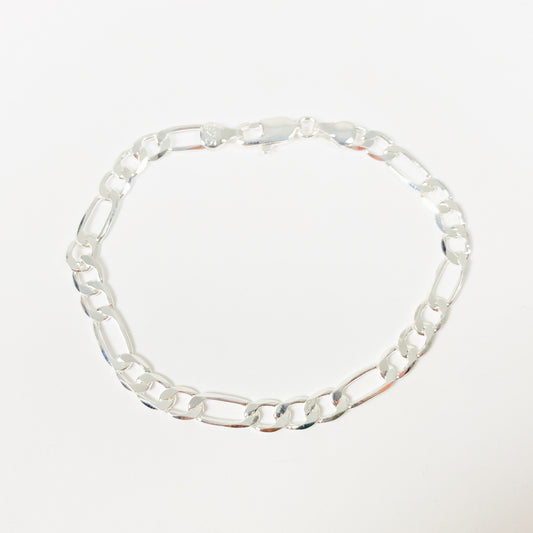 Figaro Chain Bracelet .925 Silver