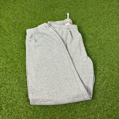 00s Nike Wide Leg Cotton Joggers Grey Large
