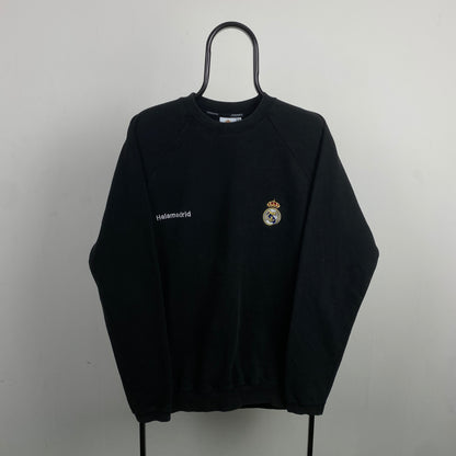 Retro Real Madrid Football Sweatshirt Black XL