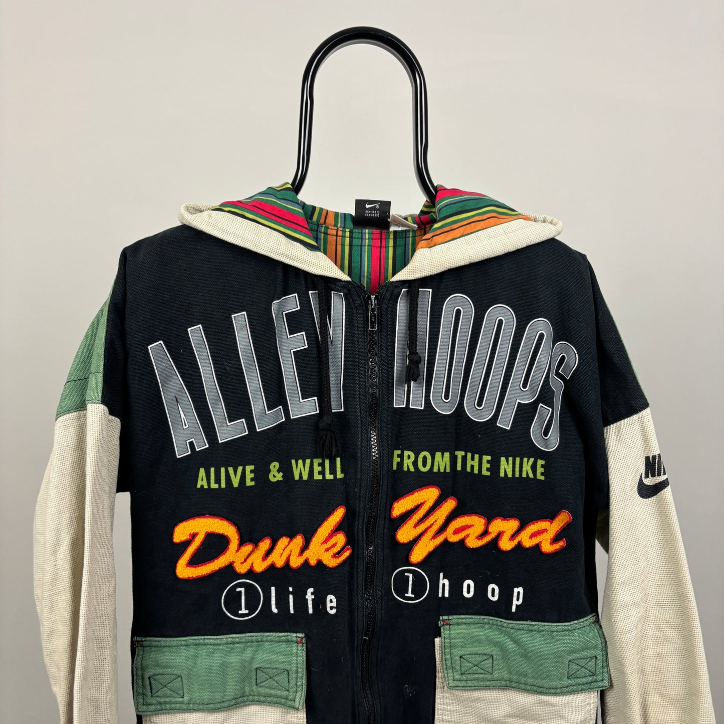 90s Nike Hoop Heroes Dunk Yard Jacket Black Small/Medium