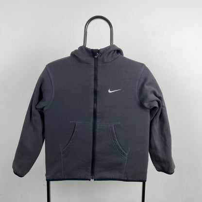 00s Nike Reversible Piping Fleece Coat Jacket Black XS