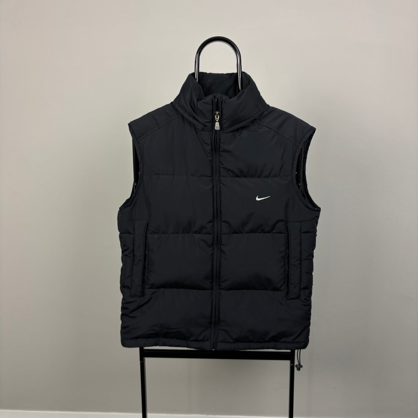 00s Nike Puffer Gilet Jacket Blue Small