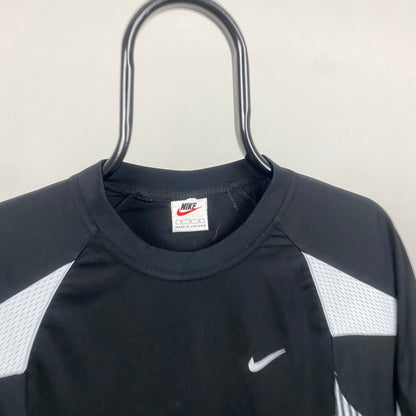 90s Nike Football Shirt T-Shirt Black Medium