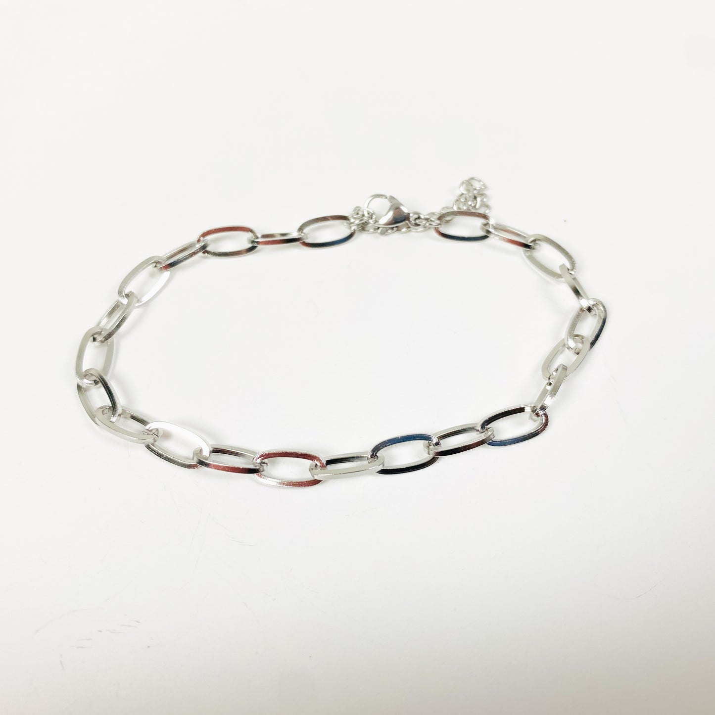 Hoop Link Chain Bracelet .925 Silver