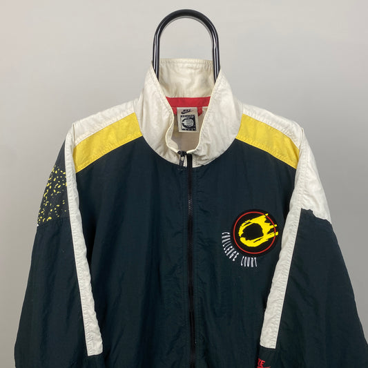 90s Nike Challenge Court Windbreaker Jacket Black Large