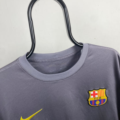 00s Nike Barcelona Football Shirt T-Shirt Grey XL