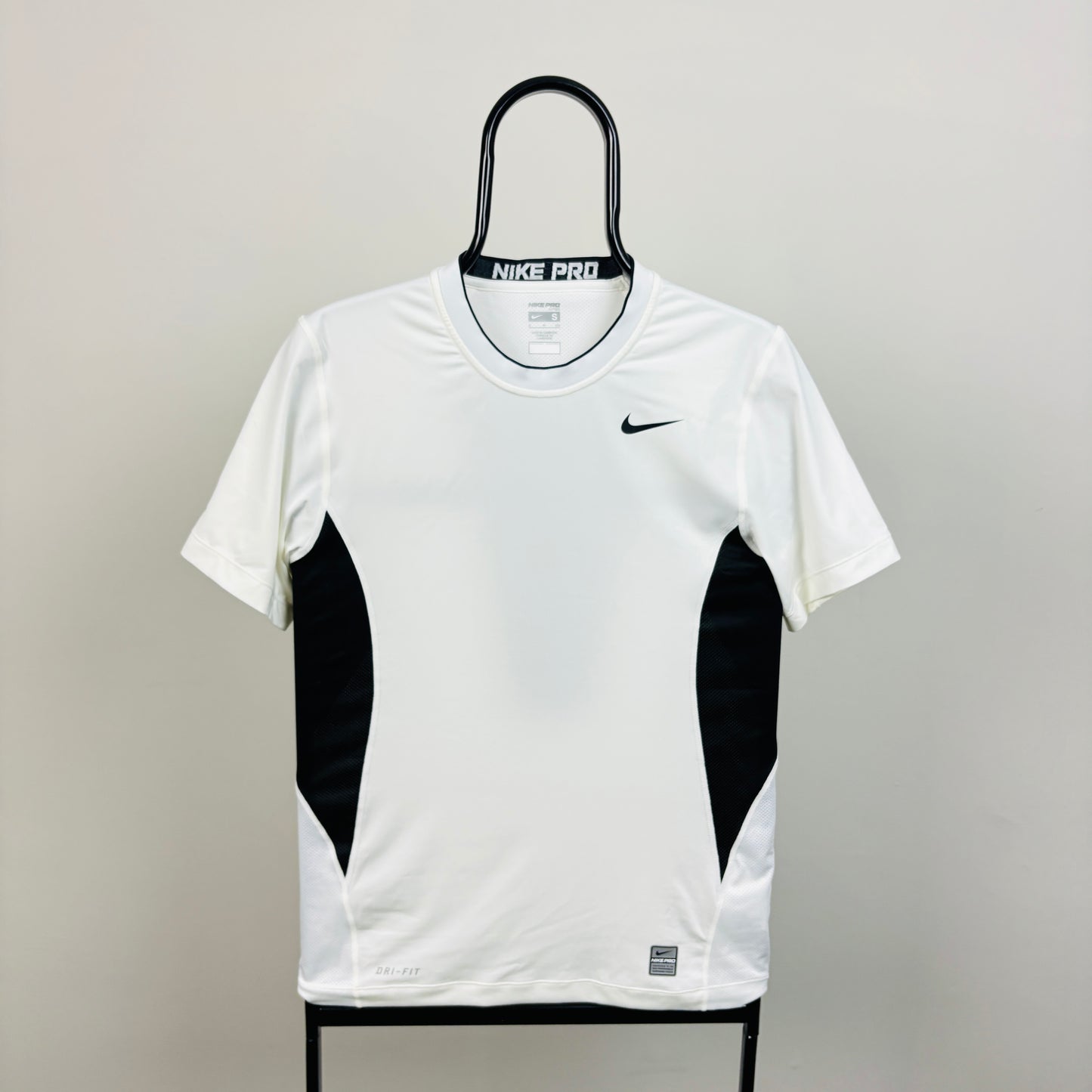 00s Nike Pro Fitted T-Shirt White Small