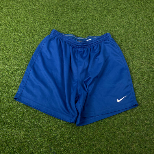 00s Nike Football Shorts Blue Large