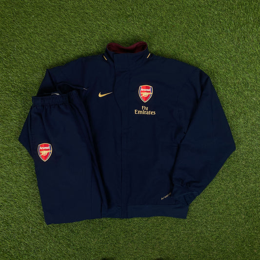 00s Nike Arsenal Football Jacket + Joggers Set Red XS