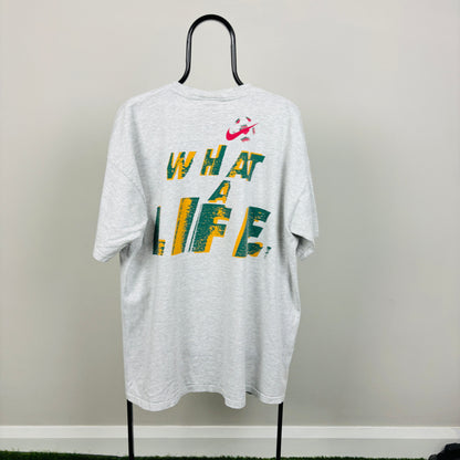 90s Nike Soccer T-Shirt Grey XXL
