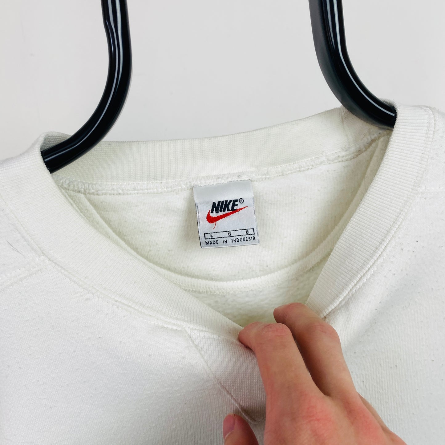 90s Nike Sweatshirt White Large