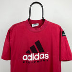 90s Adidas Equipment T-Shirt Red Large