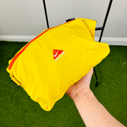 90s Nike ACG Packable Windbreaker Jacket Yellow Medium
