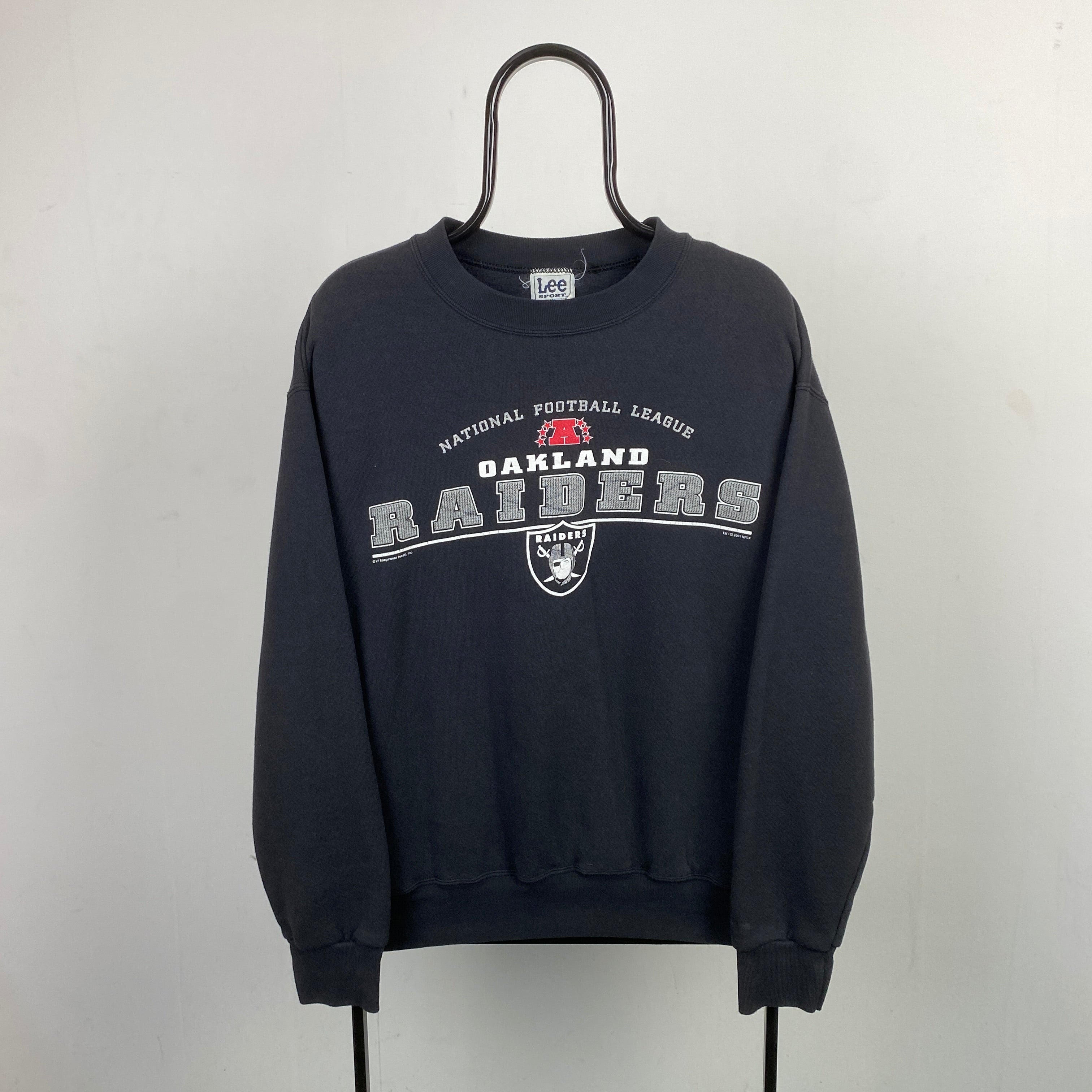 Retro Lee Oakland Raiders Sweatshirt Black Large Clout Closet