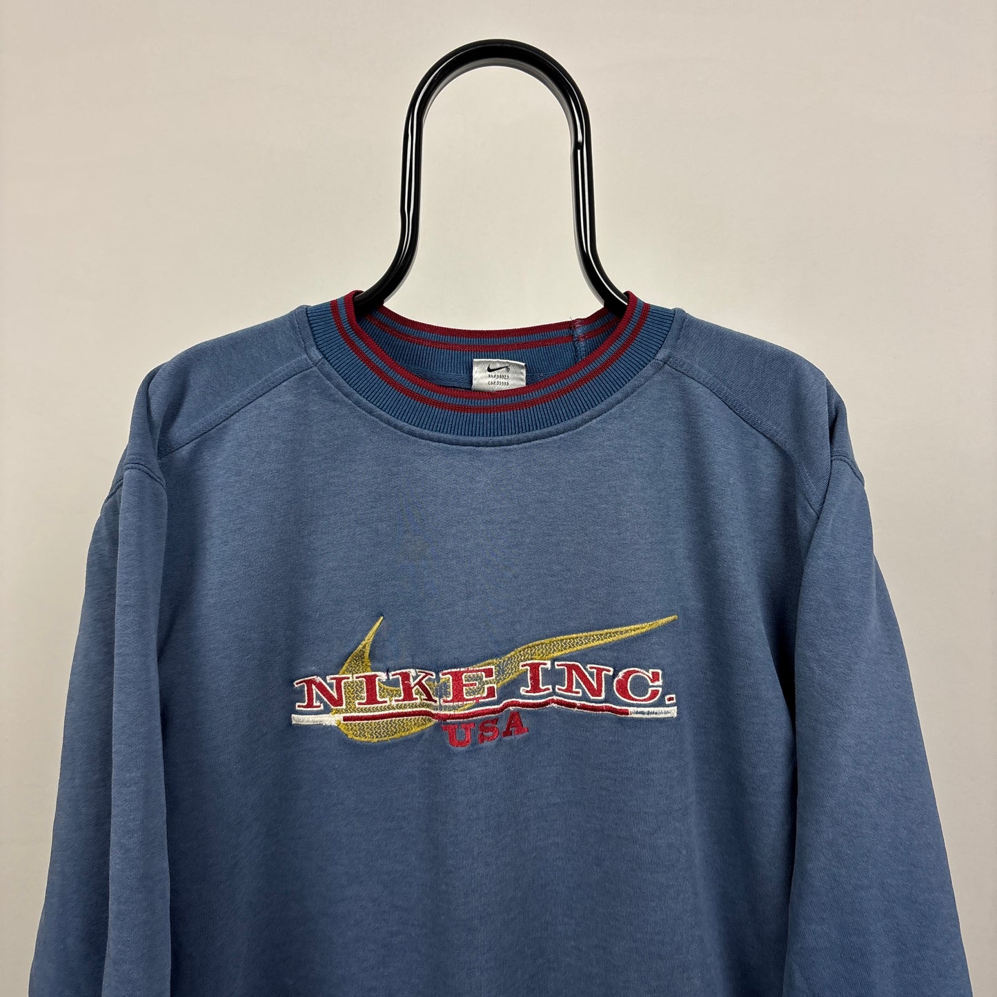90s Nike Sweatshirt Blue Medium