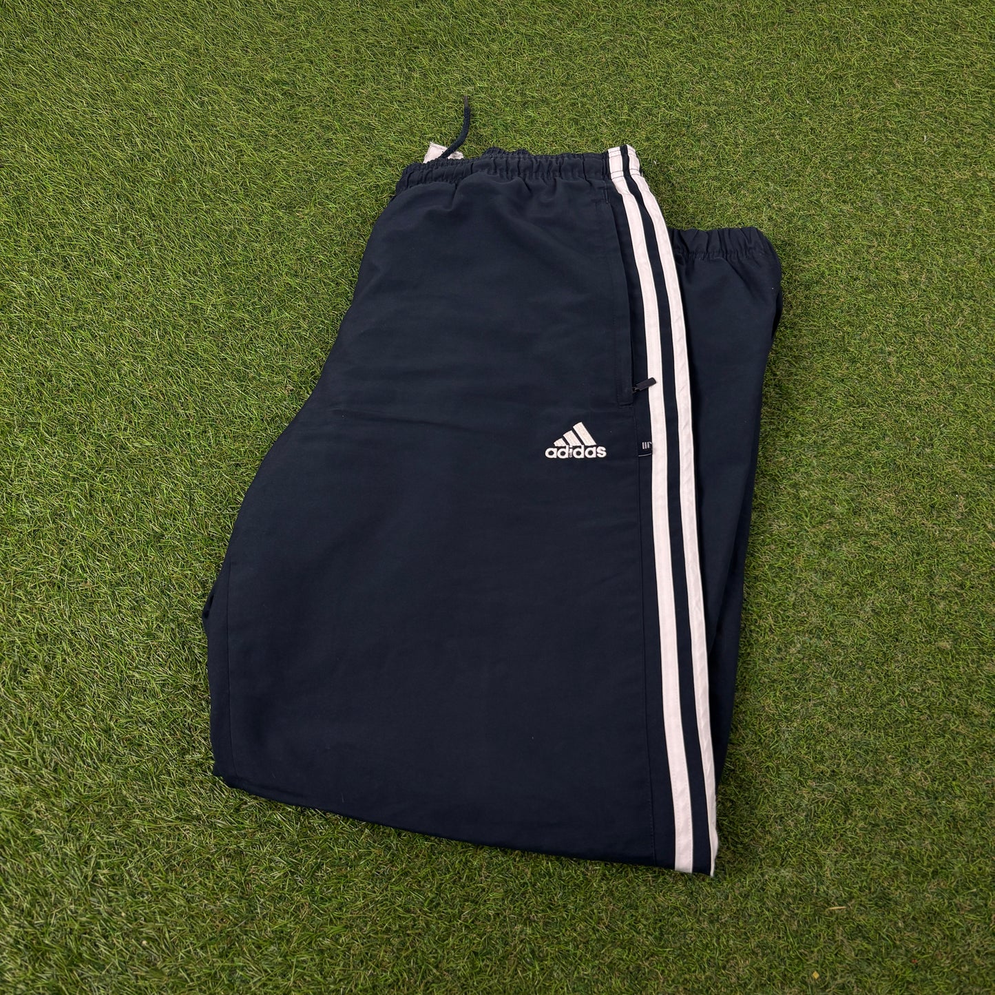 00s Adidas Piping Joggers Blue Medium