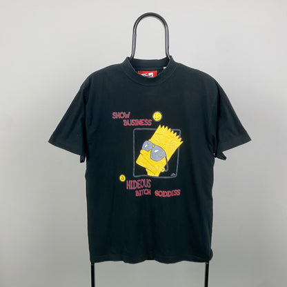Retro 90s Simpsons T-Shirt Black Small