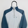 00s Nike 1/4 Zip Fleece Sweatshirt Grey XL
