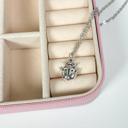 Vintage Ladybird Necklace Silver