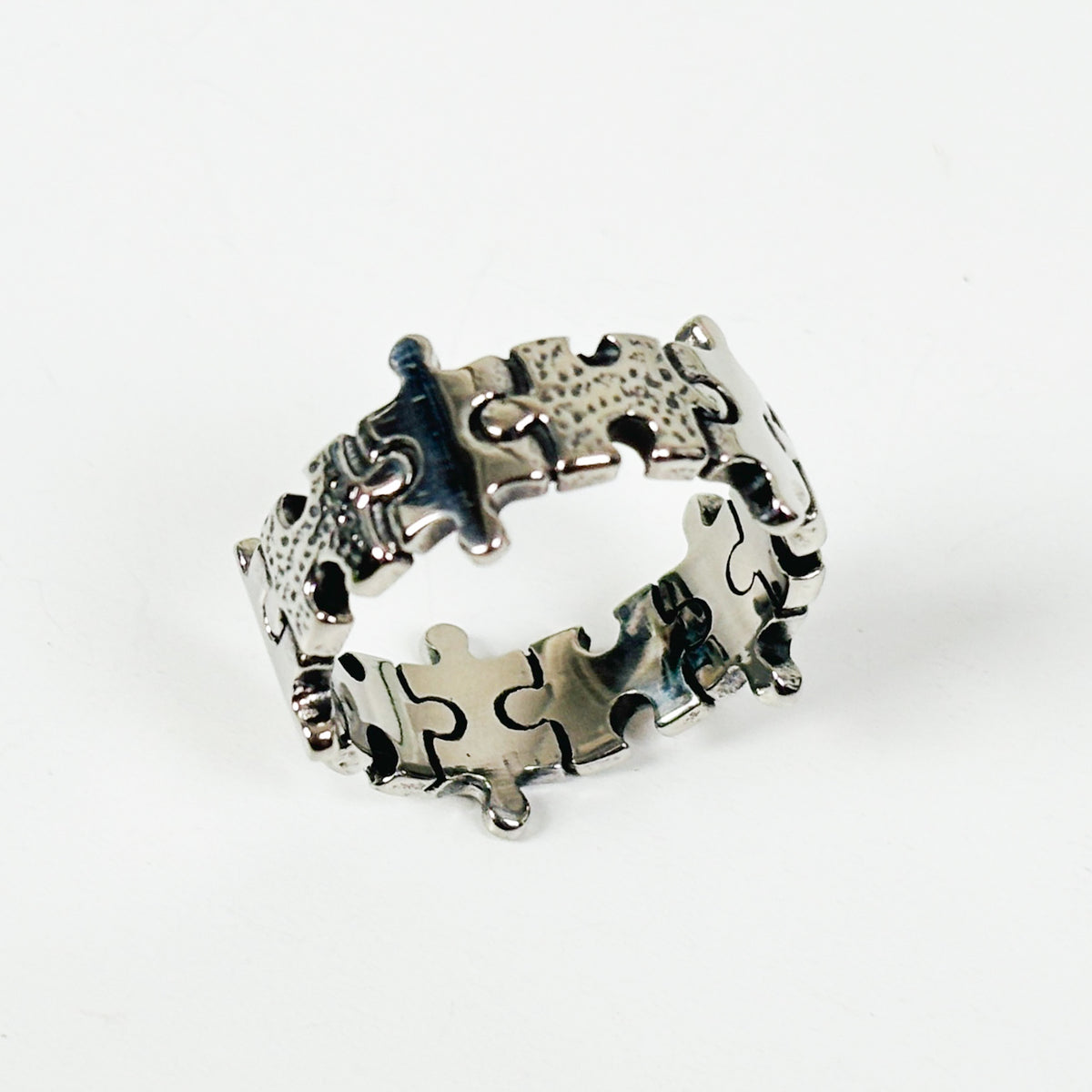 Retro Jigsaw Ring .925 Silver