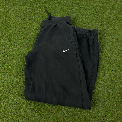 00s Nike Wide Leg Cotton Joggers Black XS