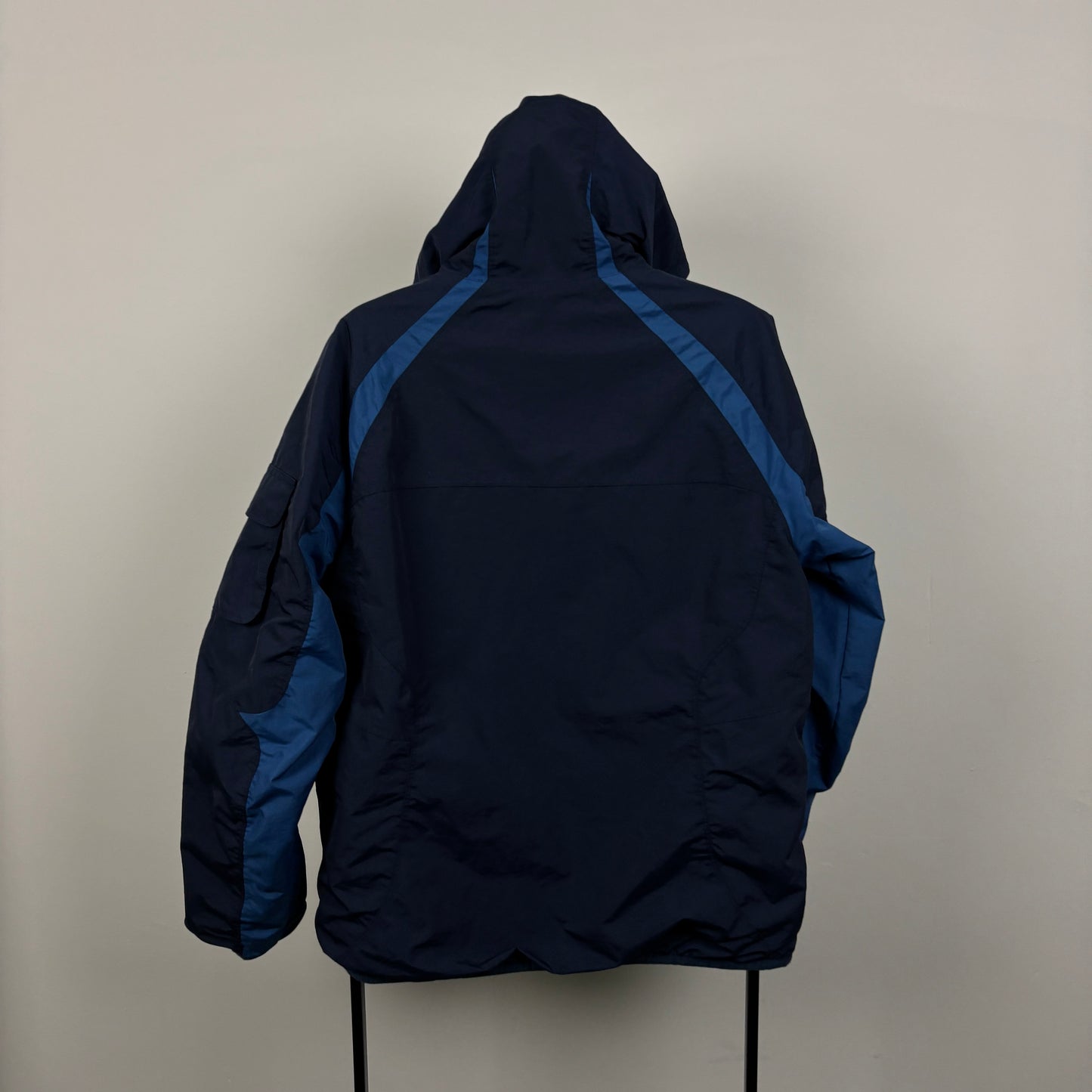 00s Nike Reversible Fleece Coat Jacket Blue Small