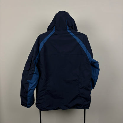 00s Nike Reversible Fleece Coat Jacket Blue Small