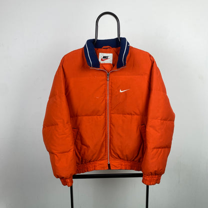 90s Nike Puffer Jacket Orange Medium