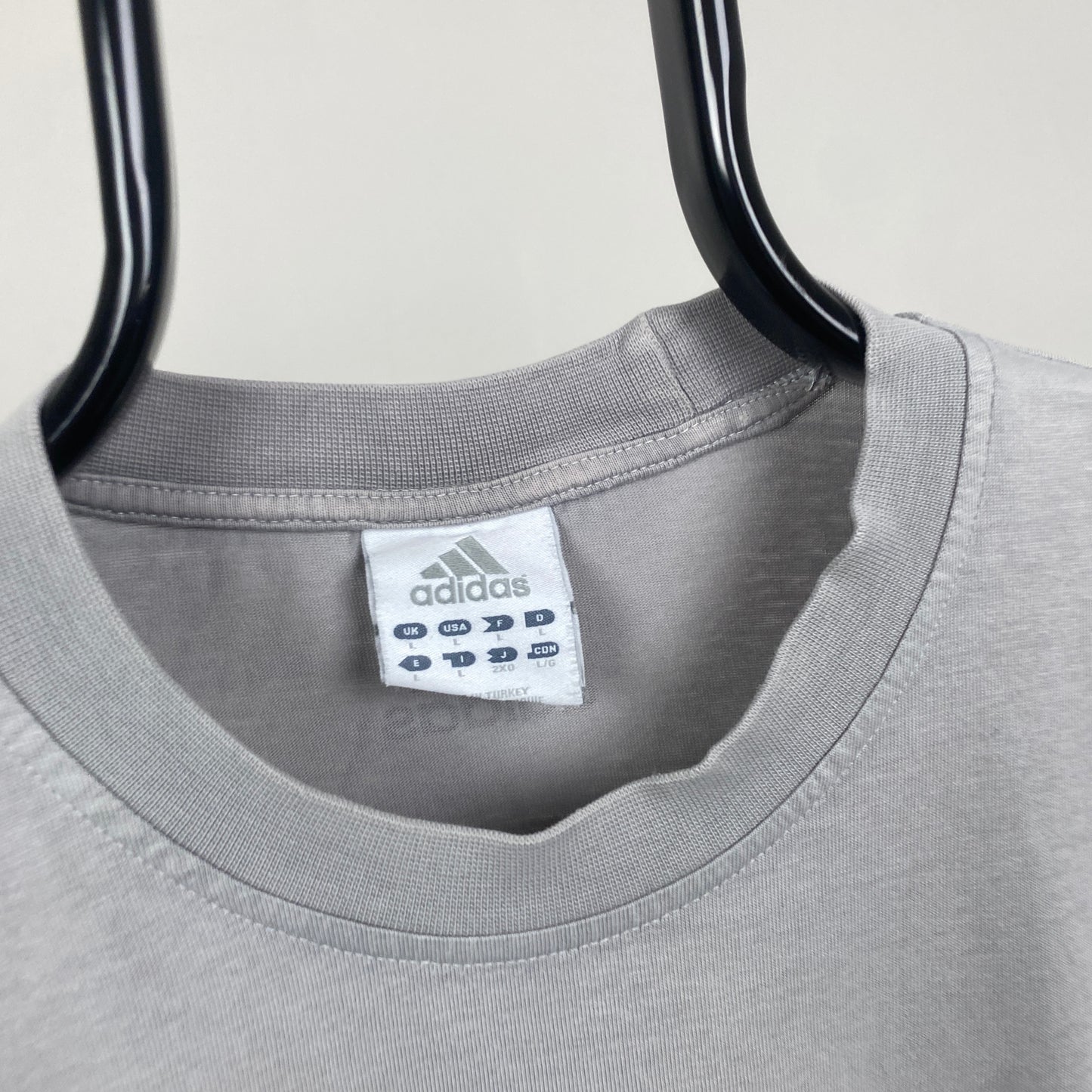 00s Adidas Boxing T-Shirt Grey Large