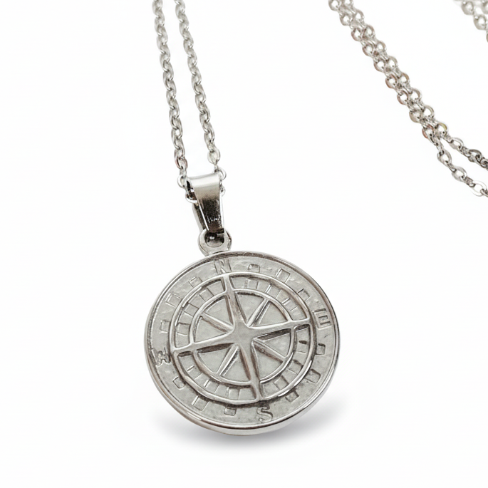 Chunky Compass Pendant