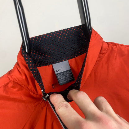 00s Nike Asymmetrical Zip Windbreaker Jacket Orange Medium