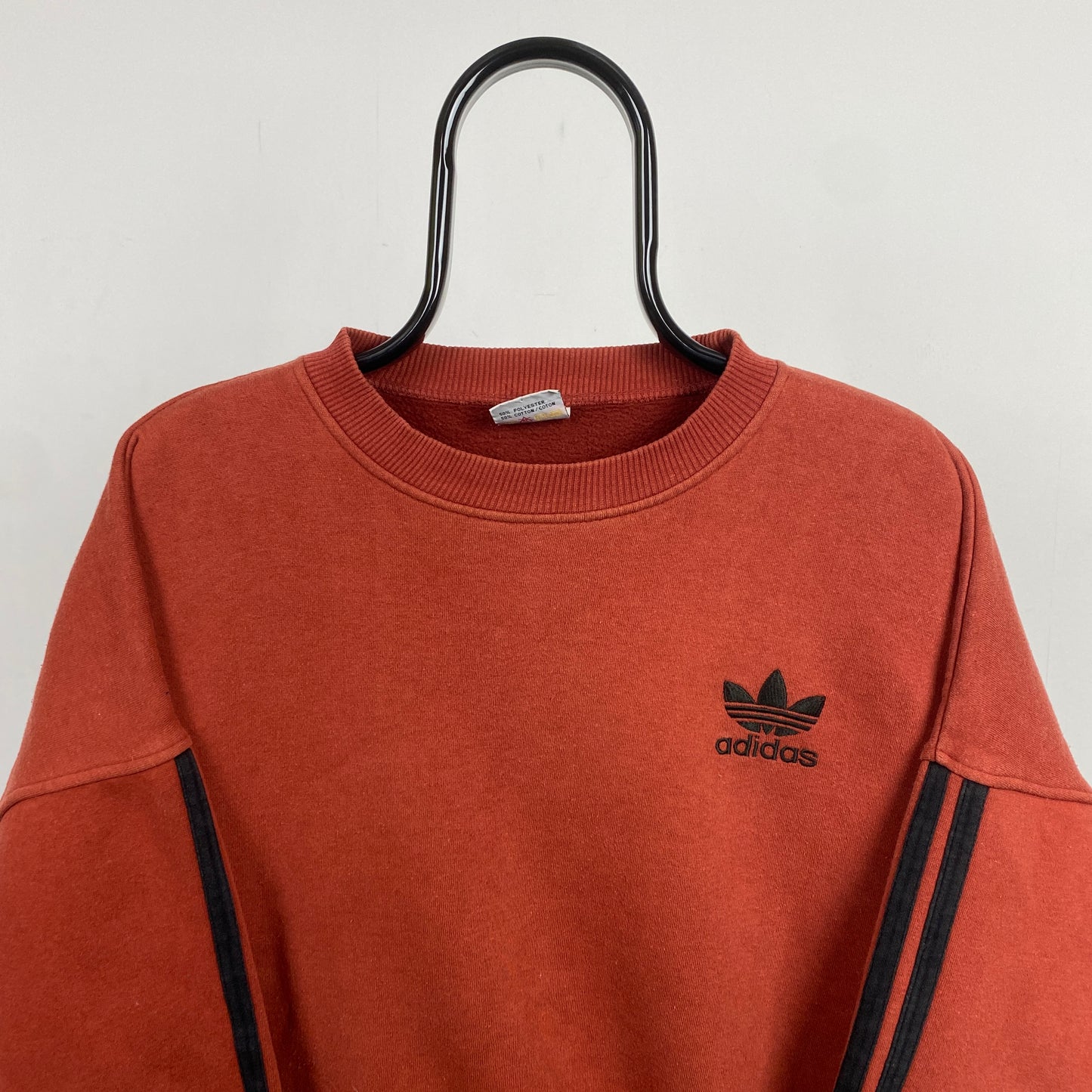 90s Adidas Sweatshirt Red Medium