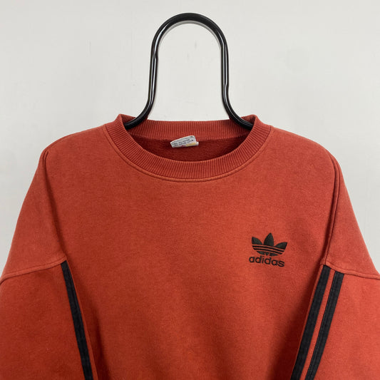 90s Adidas Sweatshirt Red Medium