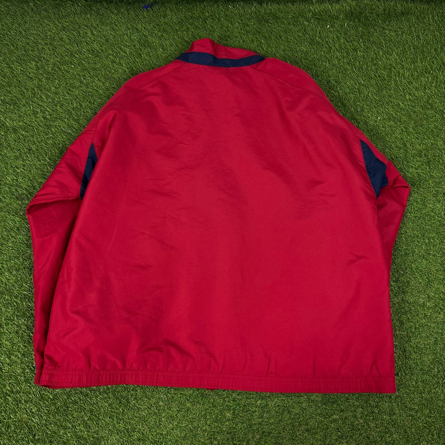90s Nike Barcelona Piping Tracksuit Jacket + Joggers Set Red Large