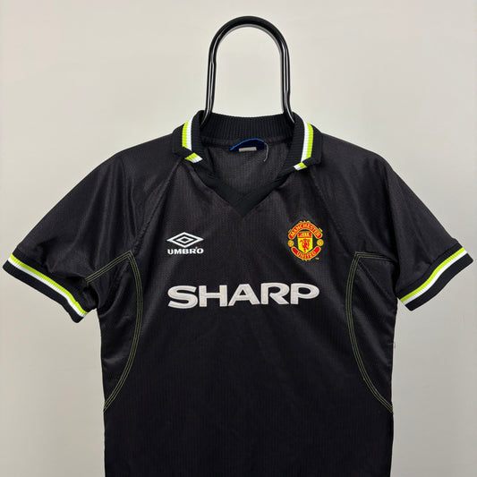 90s Umbro Manchester United Football Shirt T-Shirt Black XS
