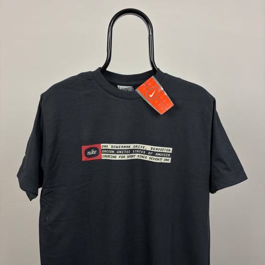 00s Nike Banner T-Shirt Black Medium