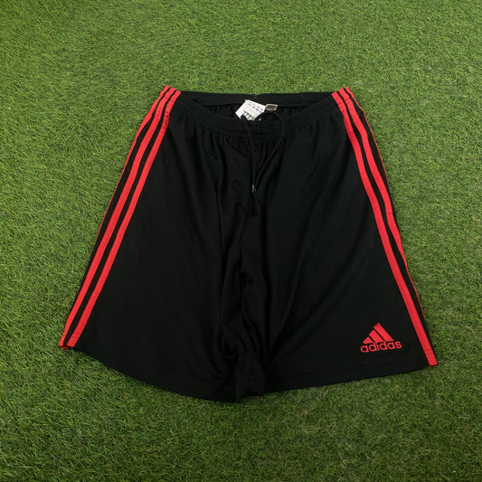 00s Adidas Football Shorts Black Large