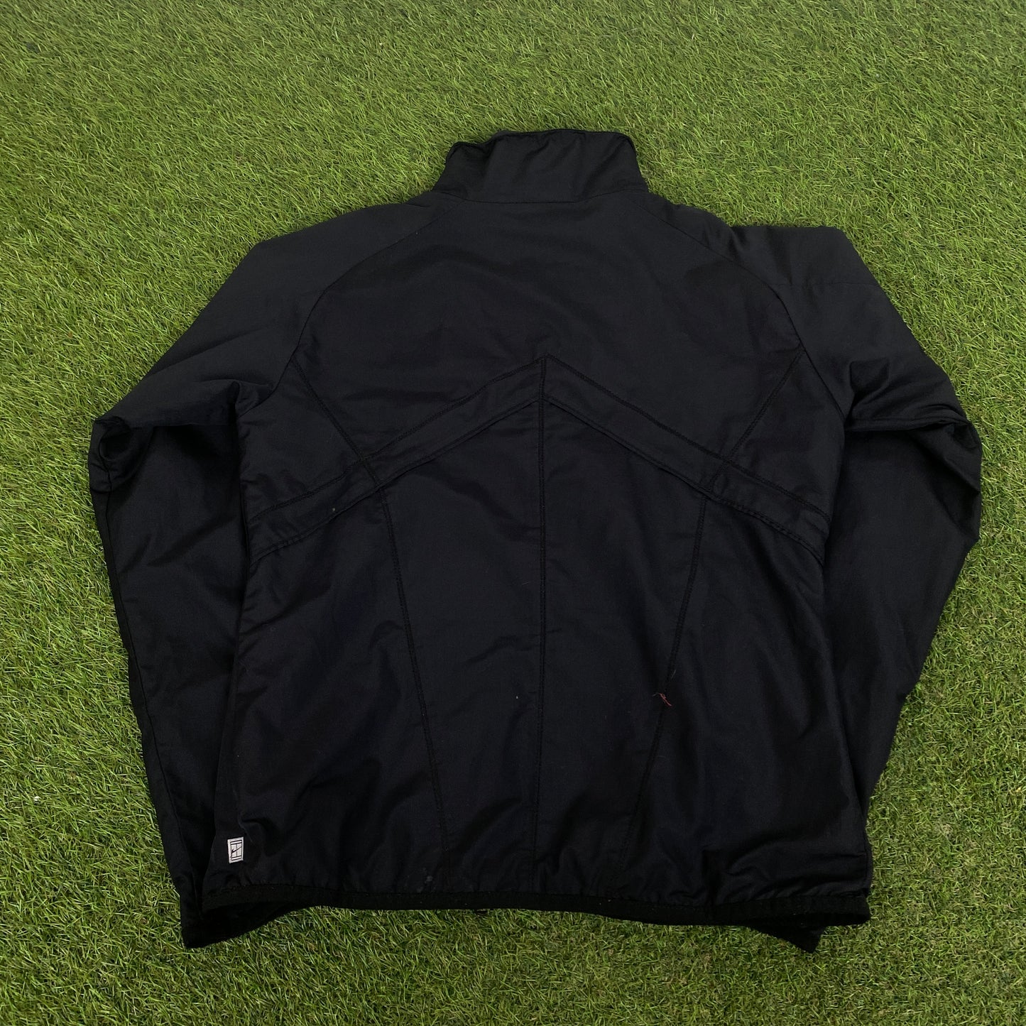 90s Nike Air Max Piping Windbreaker Jacket + Joggers Set Black Small