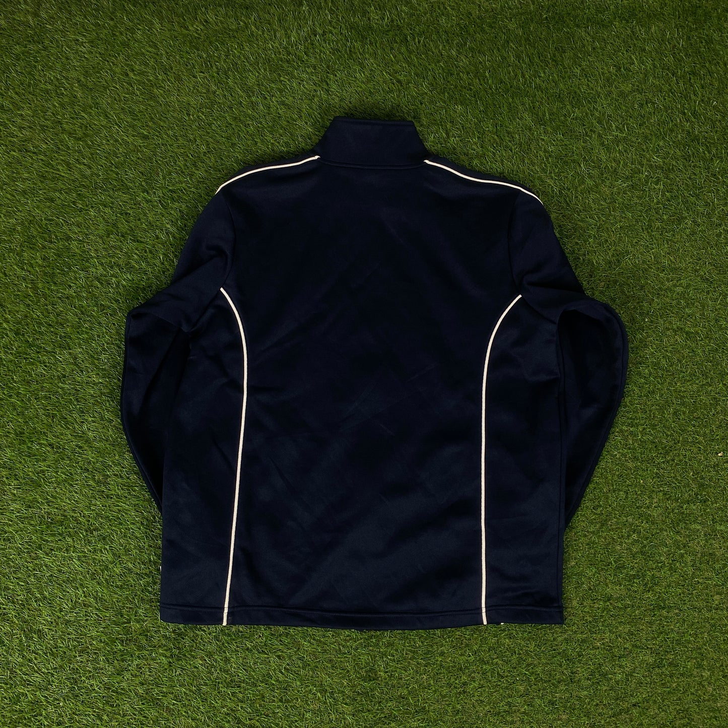 00s Nike Piping Windbreaker Jacket + Joggers Set Blue Medium