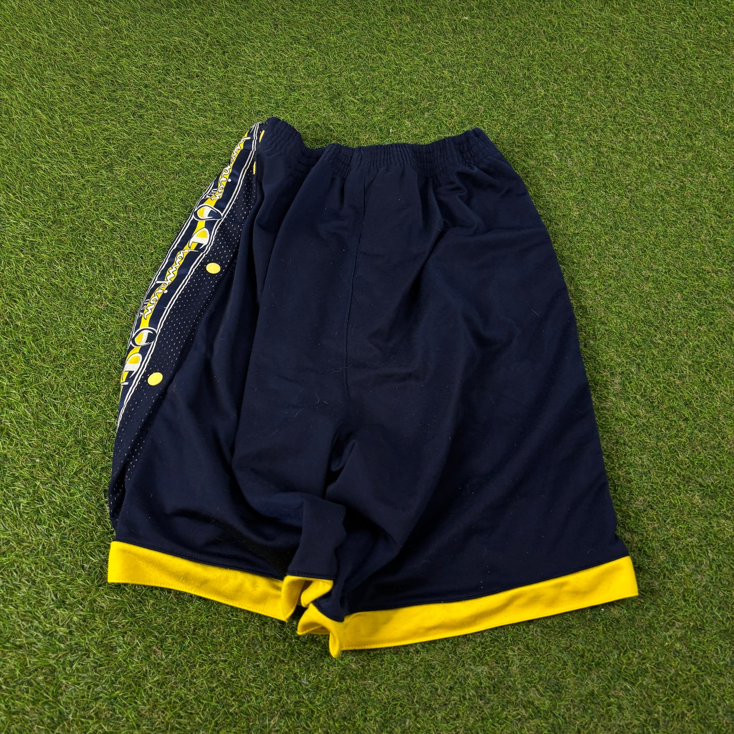 90s Champion Popper Shorts Blue Large